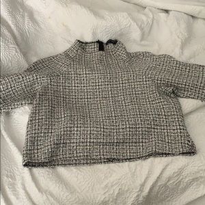 Zara crop houndstooth